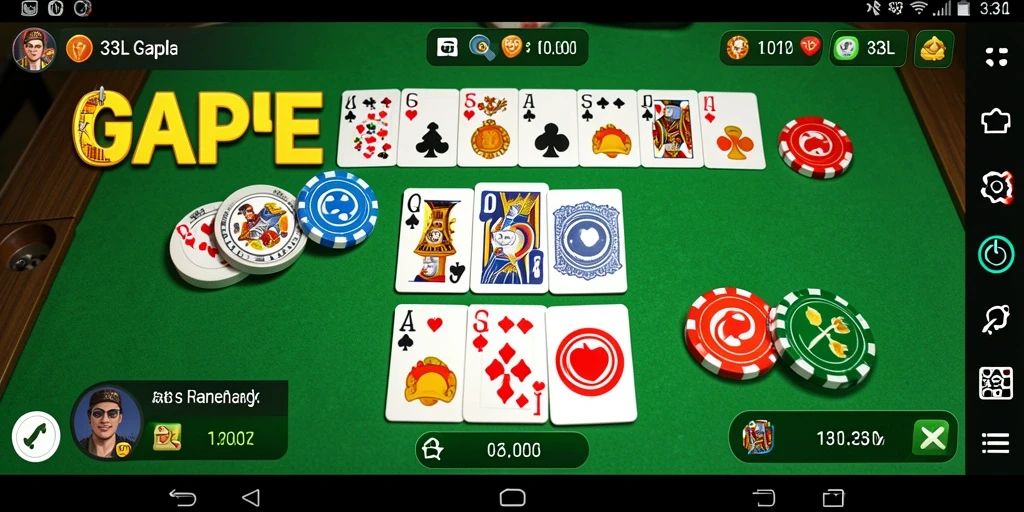 Screenshot gameplay Gaple dari 33L yang seru dan interaktif.