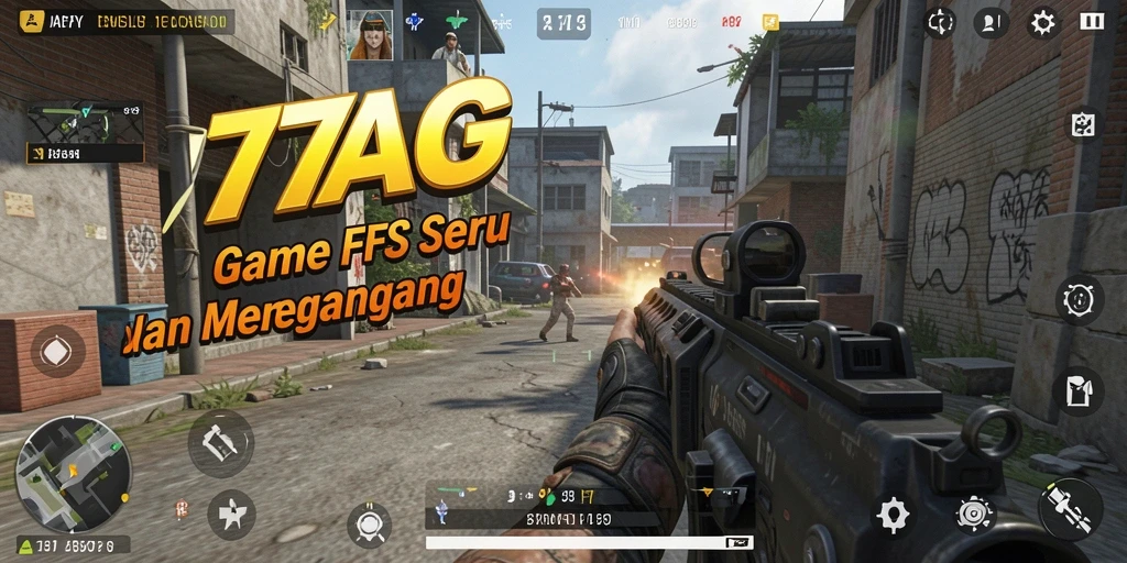 Screenshot gameplay 77AG menampilkan aksi menembak menegangkan.