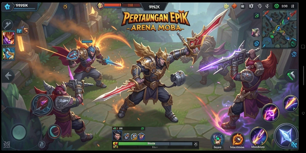 Gameplay seru dan strategi intens dalam 999ZK.