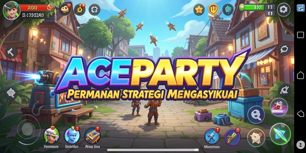 Tangkapan layar gameplay ACEPARTY dengan strategi yang mendebarkan.