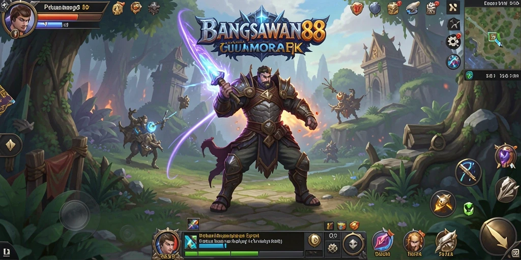 Screenshot yang menunjukkan aksi pertempuran seru di BANGSAWAN88.