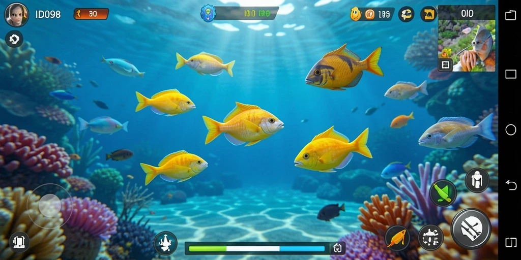 Tangkapan layar seru dari gameplay Tembak Ikan di ID098.