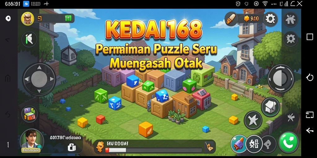 Tampilan gameplay KEDAI168 dengan berbagai tantangan puzzle.