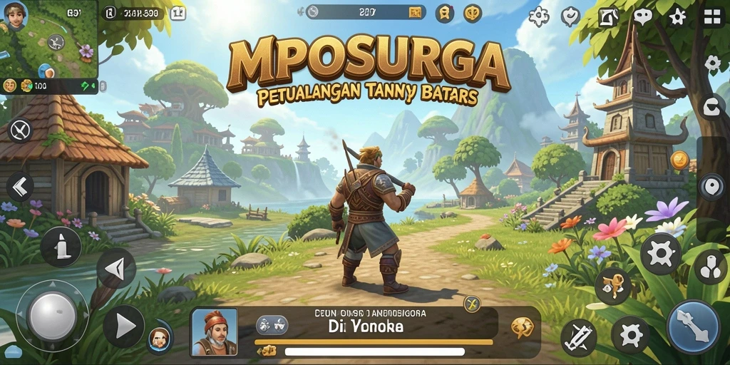 Tangkapan layar menampilkan petualangan mendebarkan di dunia terbuka MPOSURGA.