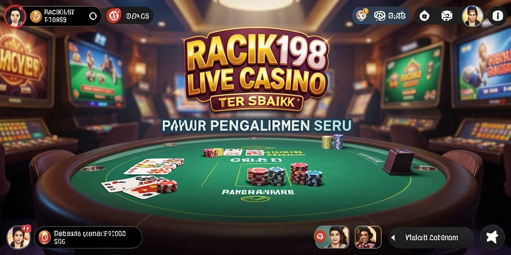 Tampilan gameplay Live Casino yang menegangkan dan interaktif dari RACIK198.