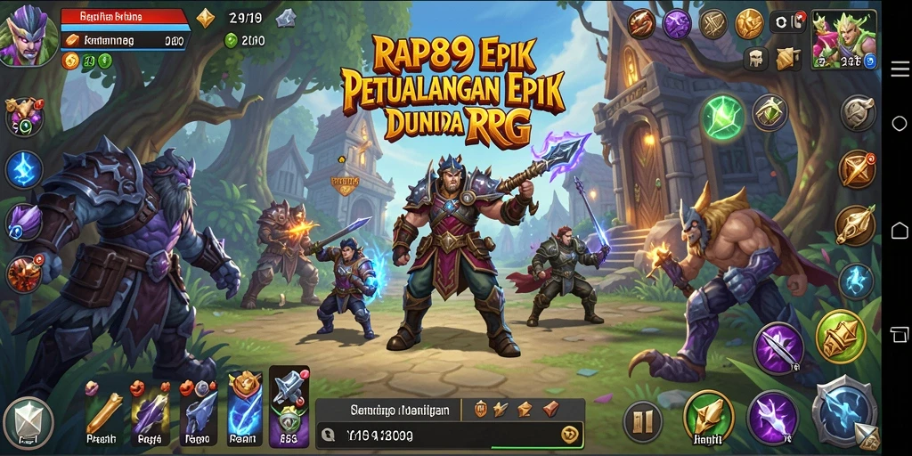 Tampilan gameplay menakjubkan dari RAP89 dengan grafik RPG yang memukau.