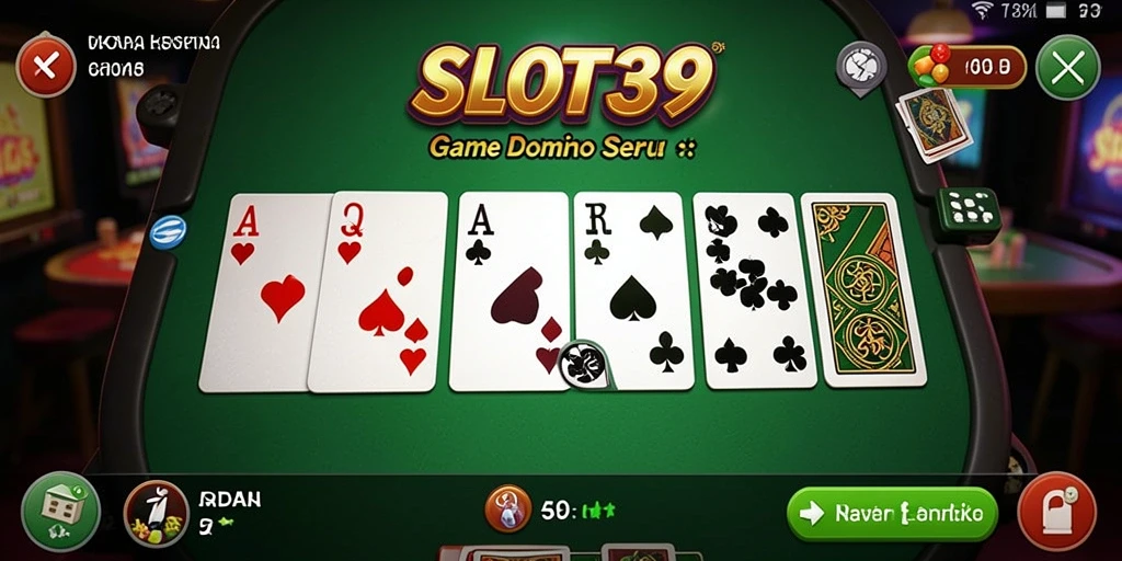 Tangkapan layar utama SLOT39 menampilkan permainan Domino yang seru dan penuh aksi.