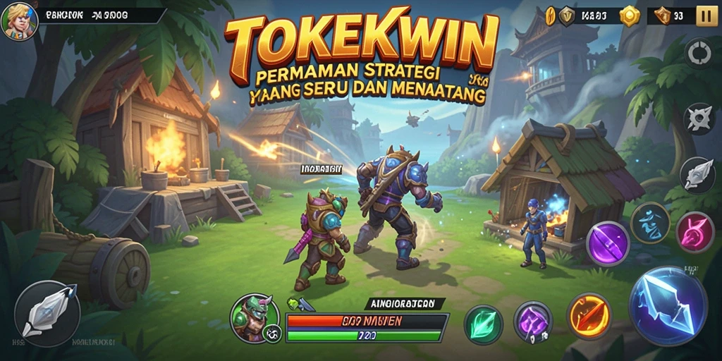 Screenshot gameplay TOKEKWIN dengan aksi strategi yang mendebarkan.