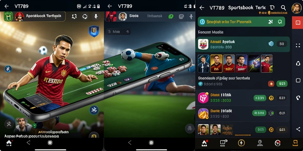 Tampilan utama VT789 dengan antarmuka Sportsbook yang menarik.