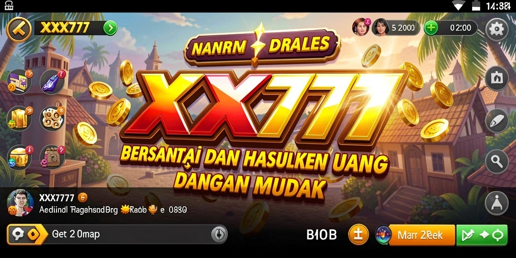 Screenshot XXX777 menampilkan momen gameplay santai yang mendebarkan.
